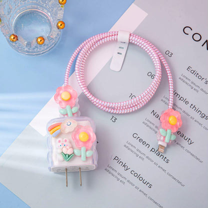 Cute Mobile Phone Data Cable Charger Protective Cover 635e6f94 f36f 4f90 b038 f8c0886d2597