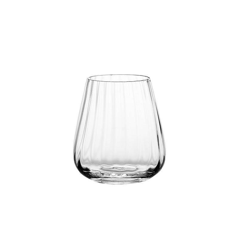 Vertical Stripe Crystal Glass Latte Iced Coffee Cup 6361c28f 3d4e 4c66 9d51 95cb39fc67a3