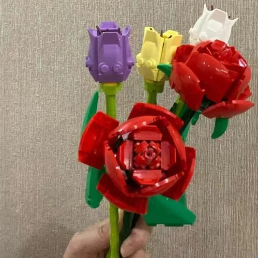 Rose Bouquet Tulip Small Particle Building Block Assembly 6361d29c 7206 4bd5 ac8b d07ff37e6905