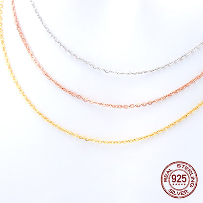 Women's Fashionable All-match Silver Flash European Chain Necklace 637f9ae2 3a42 43f9 b08e aefa344fa32a