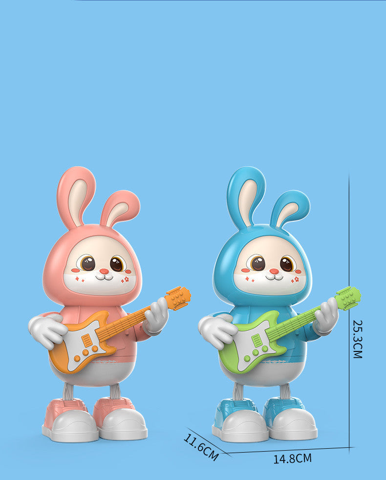 Electric Adorable Rabbit Guitarist Rabbit Coax Light Music Singing Dancing Children's Toy 6380de03 9a93 45ea a465 140a7a038a3