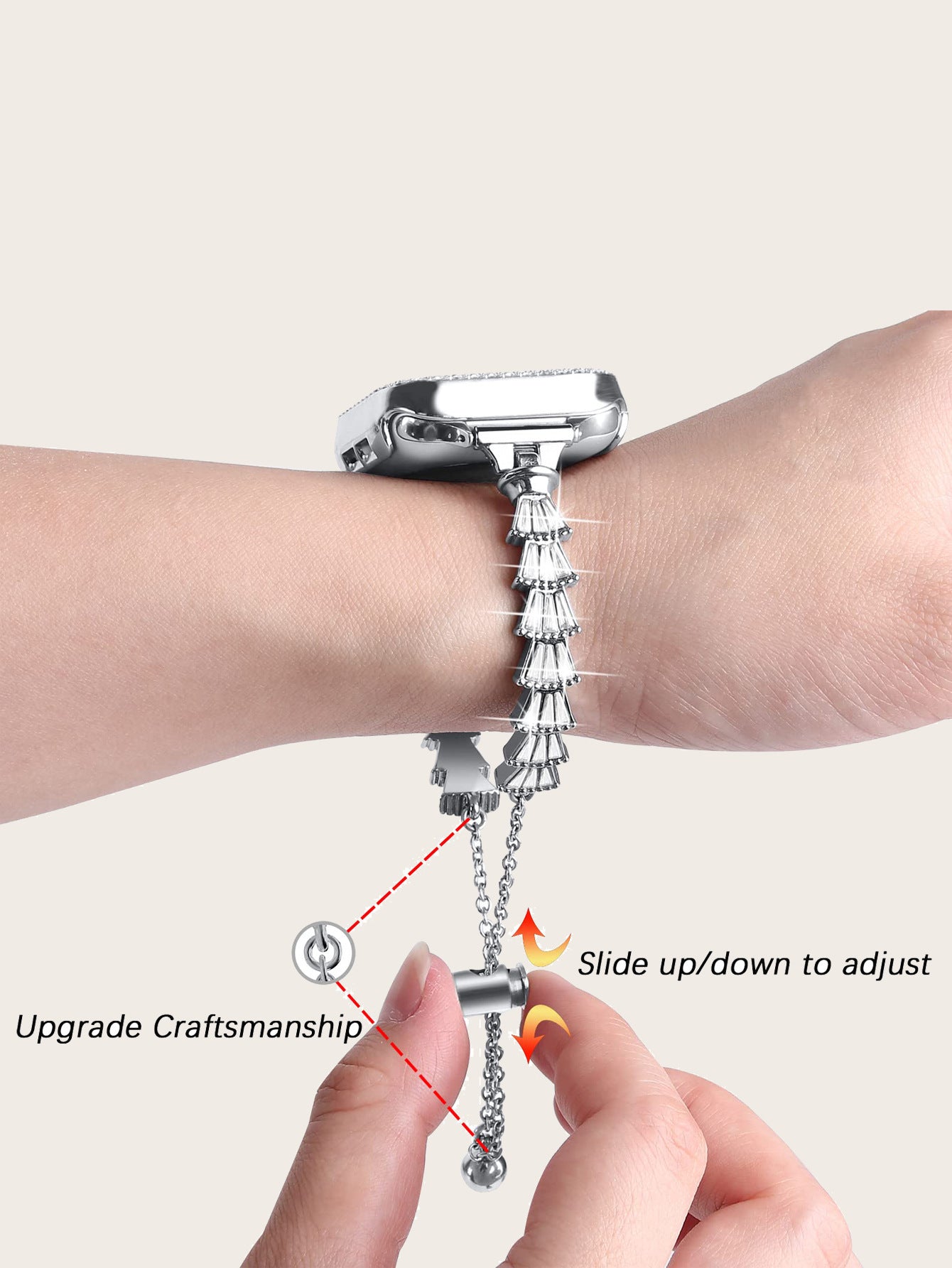 Metal Strap Stainless Steel Shell Diamond Universal 63a77d27 77ae 496f aca9 e5d1b4bbd2fc