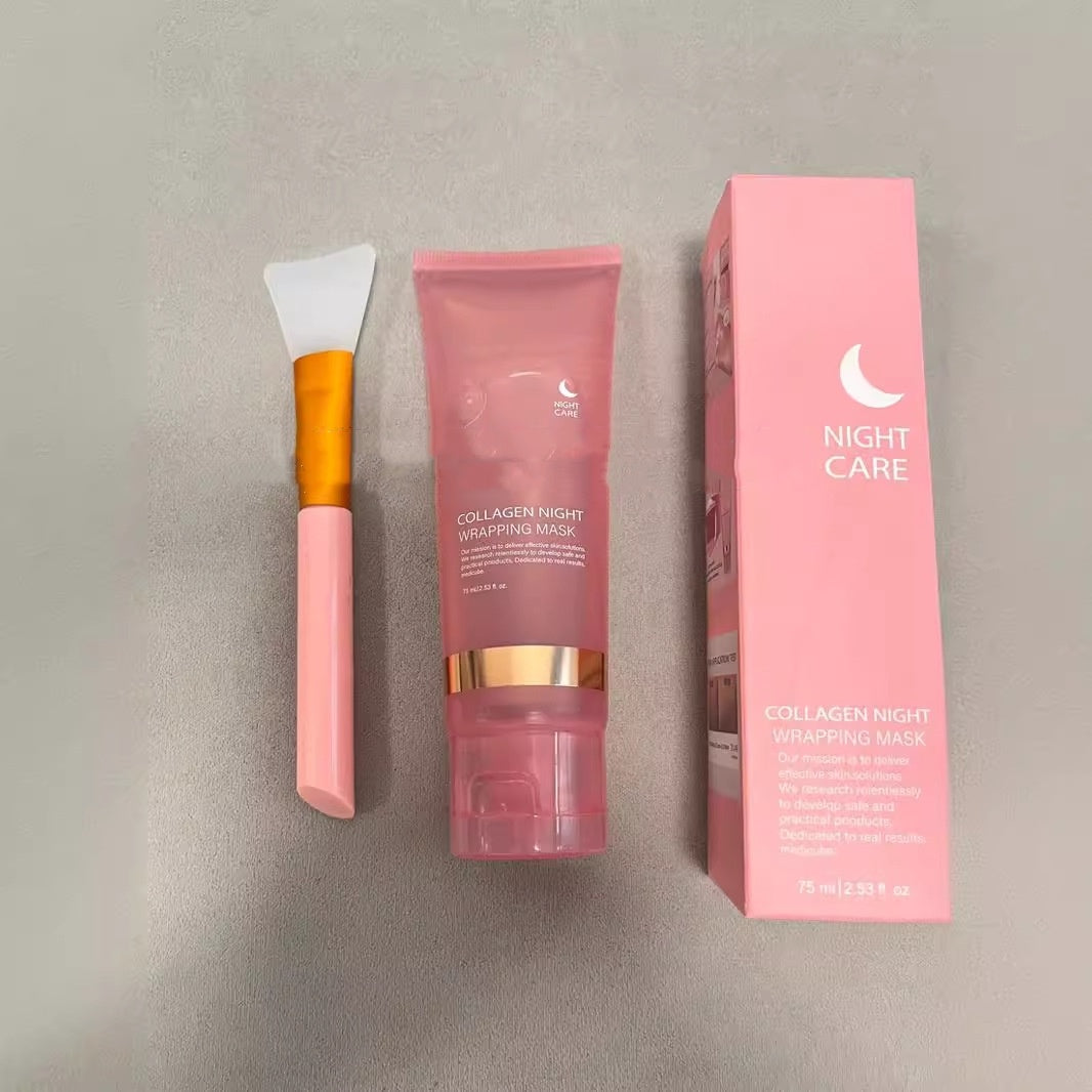 Face Night Mask Collagen Wrapping Mask Natural Ingredients Firming Elasticity & Hydration Anti-wrinkle For Skin Care 63aa922c