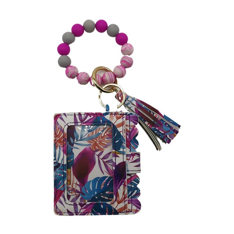 Silicone Beads Bracelet Key Chain Leopard Print 63c427f7 30e6 4af4 a58a 95d0d0970ec0
