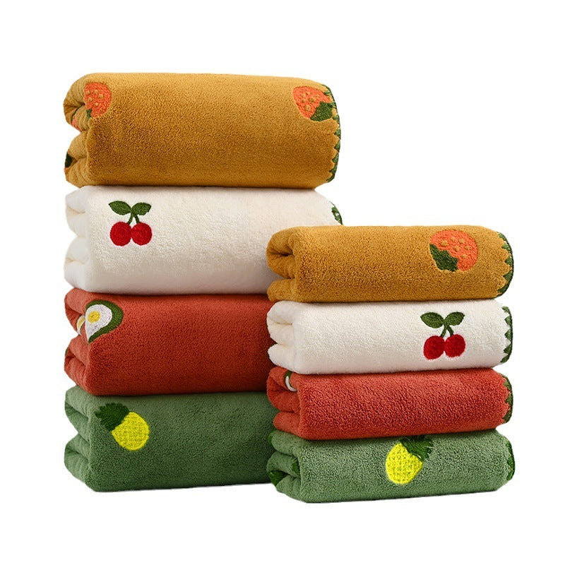 Pineapple Avocado Covers Towels Coral Velvet Soft Absorbent Couple 63e0c466 13bf 475c a1a3 f7d048764e61