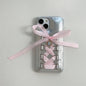 Electroplating Air Cushion Silver Phone Case Shoelace Bow Protective Cover - 图片 8