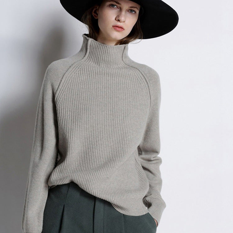 Women's high neck cashmere sweater 6401564717494