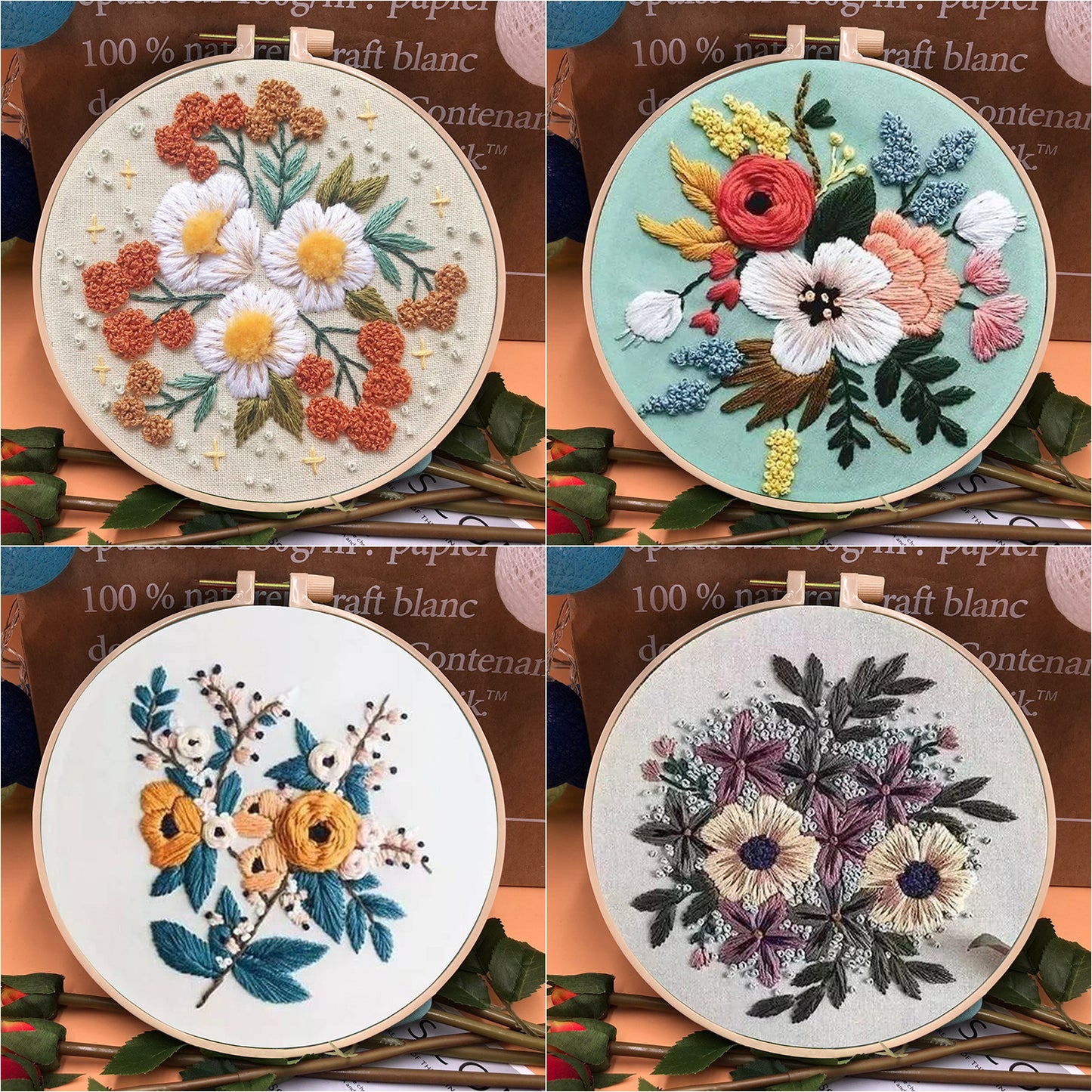 European Style Three-dimensional Fabric Embroidery Material Bag 64047248 8e95 416d a31f 41cae54b9c15
