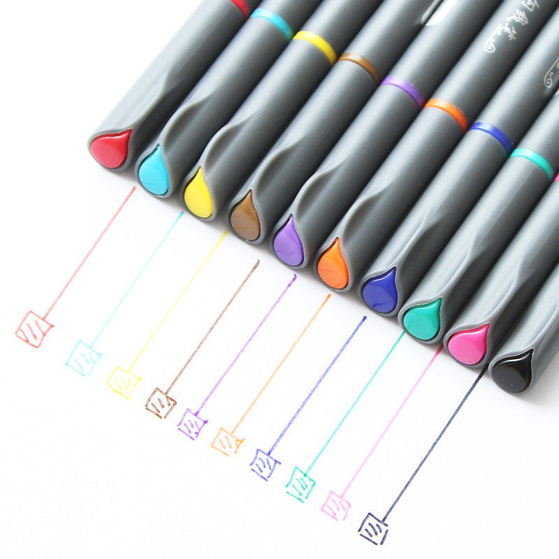 Office Drawing Stroke Syringe Color Hook Line Pen - 图片 5