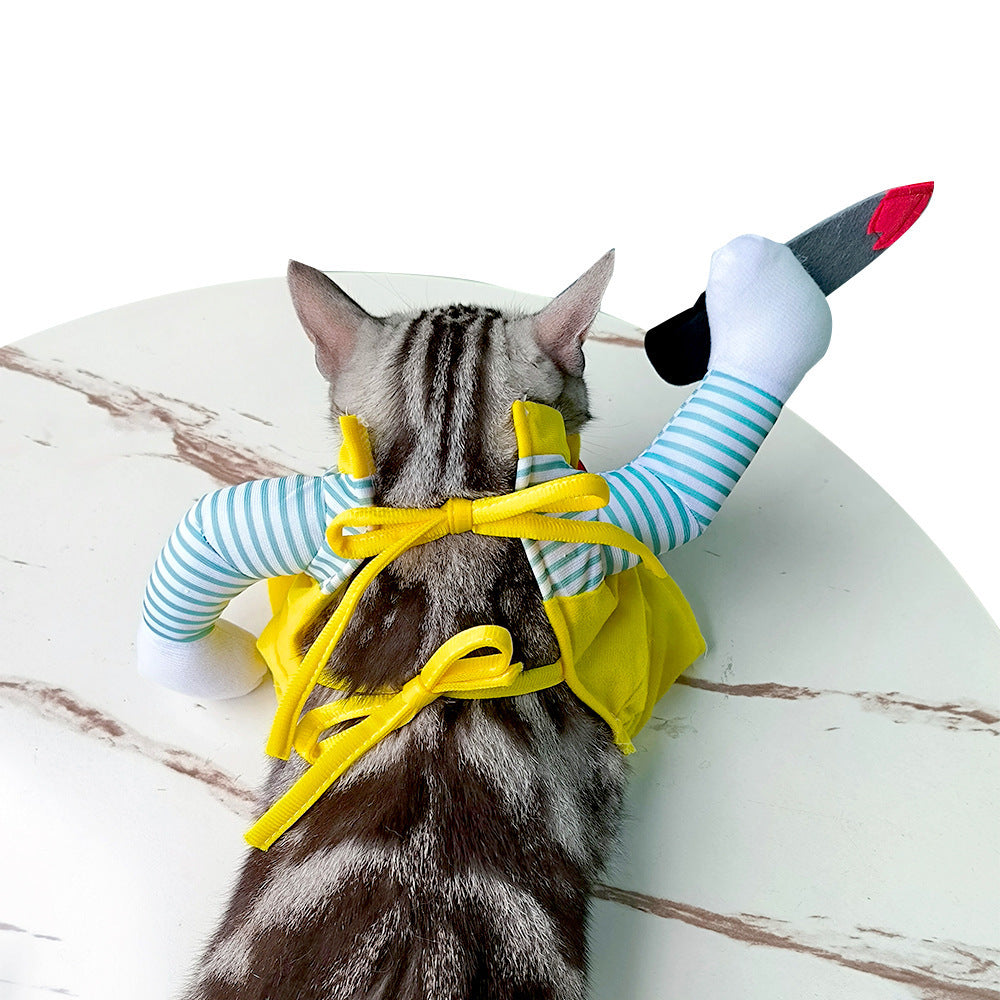 Cat Pet Costume Clothing Creative Yellow Knife Assassin Cat Clothing 640c554c 5f55 4cf3 b622 b66de45e8bfa