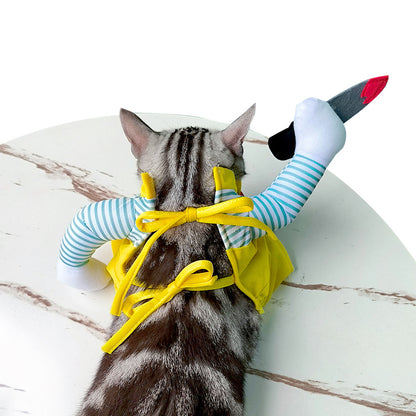 Cat Pet Costume Clothing Creative Yellow Knife Assassin Cat Clothing 640c554c 5f55 4cf3 b622 b66de45e8bfa
