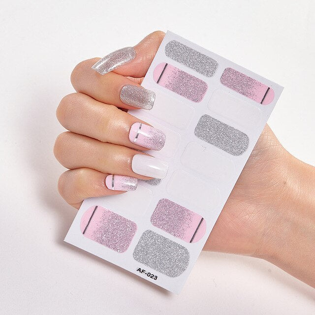 Solid Colors And Creative Nail Art Creative Women Salon Nail Decoration Fashion Nail Polish Nails Sticker Designer Nail Strip