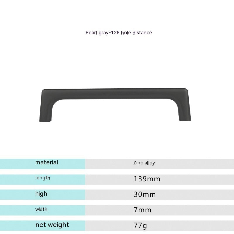 Nordic Cabinet Door Handle Modern Minimalist Black Gray Wardrobe Zinc Alloy Handle Kitchen Cabinet 6423bc87 06fb 459c a2c6 f6