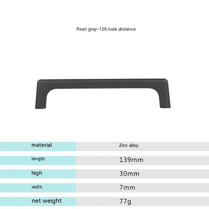 Nordic Cabinet Door Handle Modern Minimalist Black Gray Wardrobe Zinc Alloy Handle Kitchen Cabinet 6423bc87 06fb 459c a2c6 f6