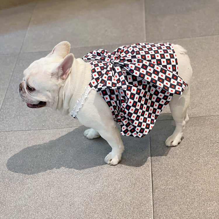 Bichon Chessboard Spring And Summer Pet Clothes 64259c2e a26b 46d4 b1a6 3d94637b83c2