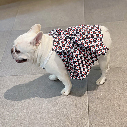 Bichon Chessboard Spring And Summer Pet Clothes 64259c2e a26b 46d4 b1a6 3d94637b83c2