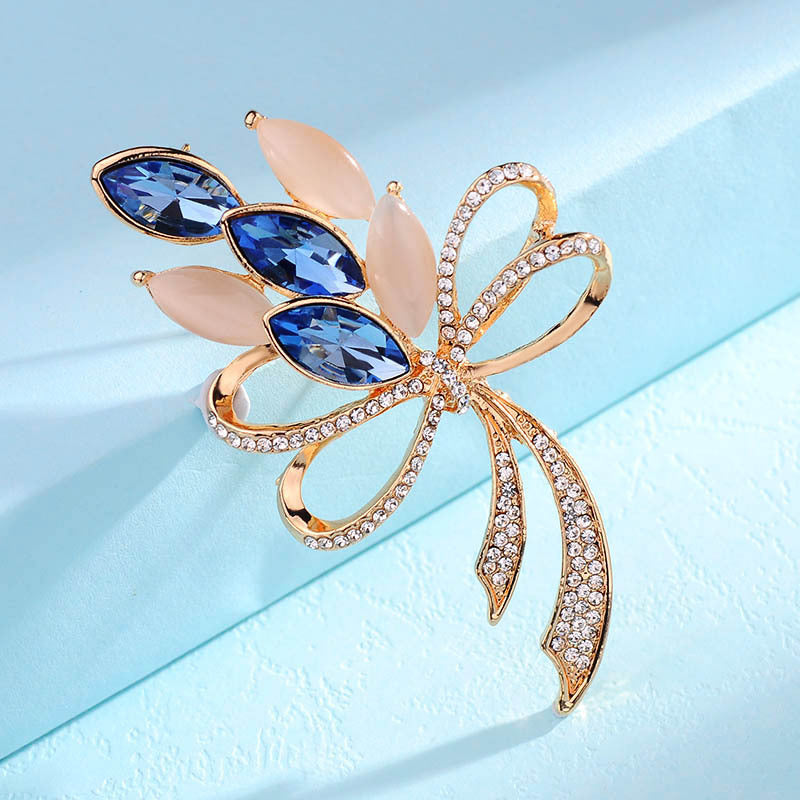 Diamond Set High-grade Brooch Female Silk Scarf buckle Alloy Chest 644040235388