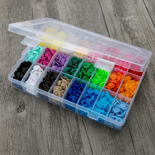 Sewing Resin Plastic Snap Button Box Set 644529085740