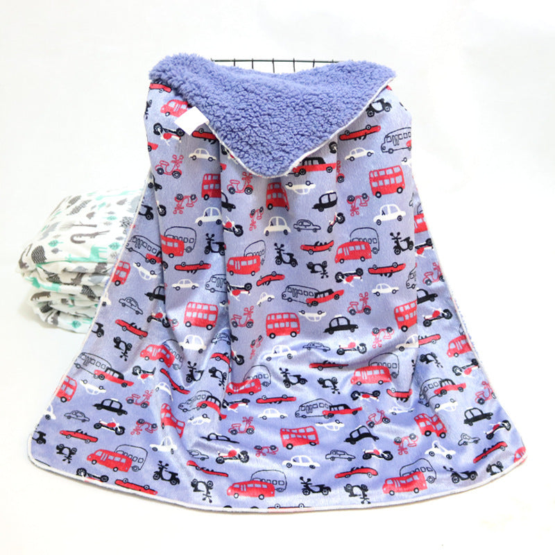 Baby thick double-layer coral fleece blanket 644694162619
