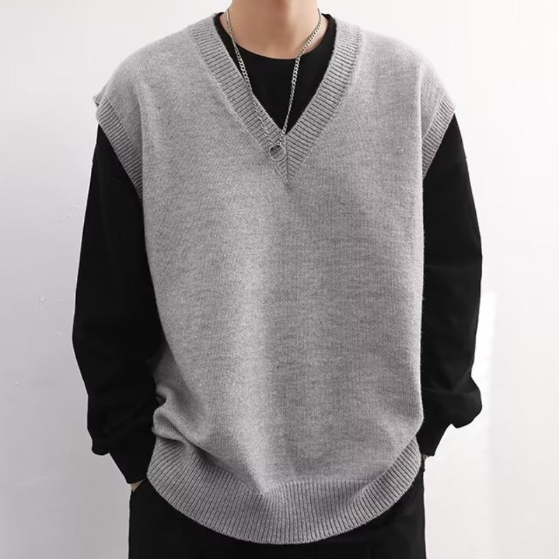 Men's V-neck Fashionable Jacket Sweater Vest Wool 644bdd45 65da 47e1 8540 1e04113a89ba