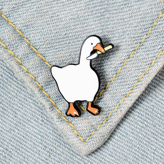 Untitled Goose Game Fun Game Big Goose Brooch 645212303727