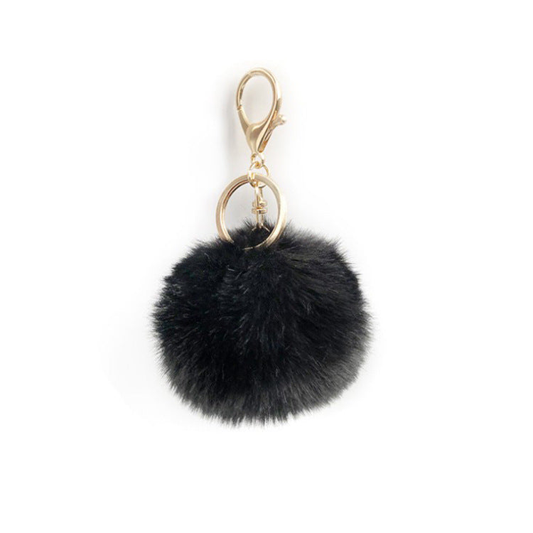 Imitated lazy rabbit fur ball car keychain pendant 6463420343072