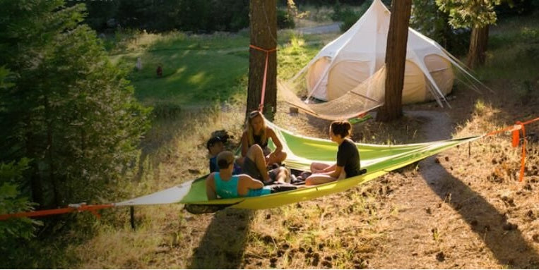 Multi-Person Hammock Three Point Design Portable Hammock Multi-functional Triangle Aerial Mat 646c0114 e7c3 4a1f b28d fcff0d9