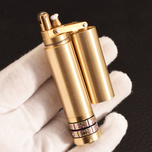 Nunchaku Second-generation Brass Oil Machine Creative Retro Old-fashioned Special-shaped Kerosene Lighter 64c2585d 5510 476f 