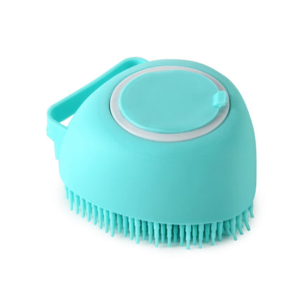 Silicone Dog Bath Massage Gloves Brush Pet Cat Bathroom Cleaning Tool Comb Brush For Dog Can Pour Shampoo Dog Grooming Suppli