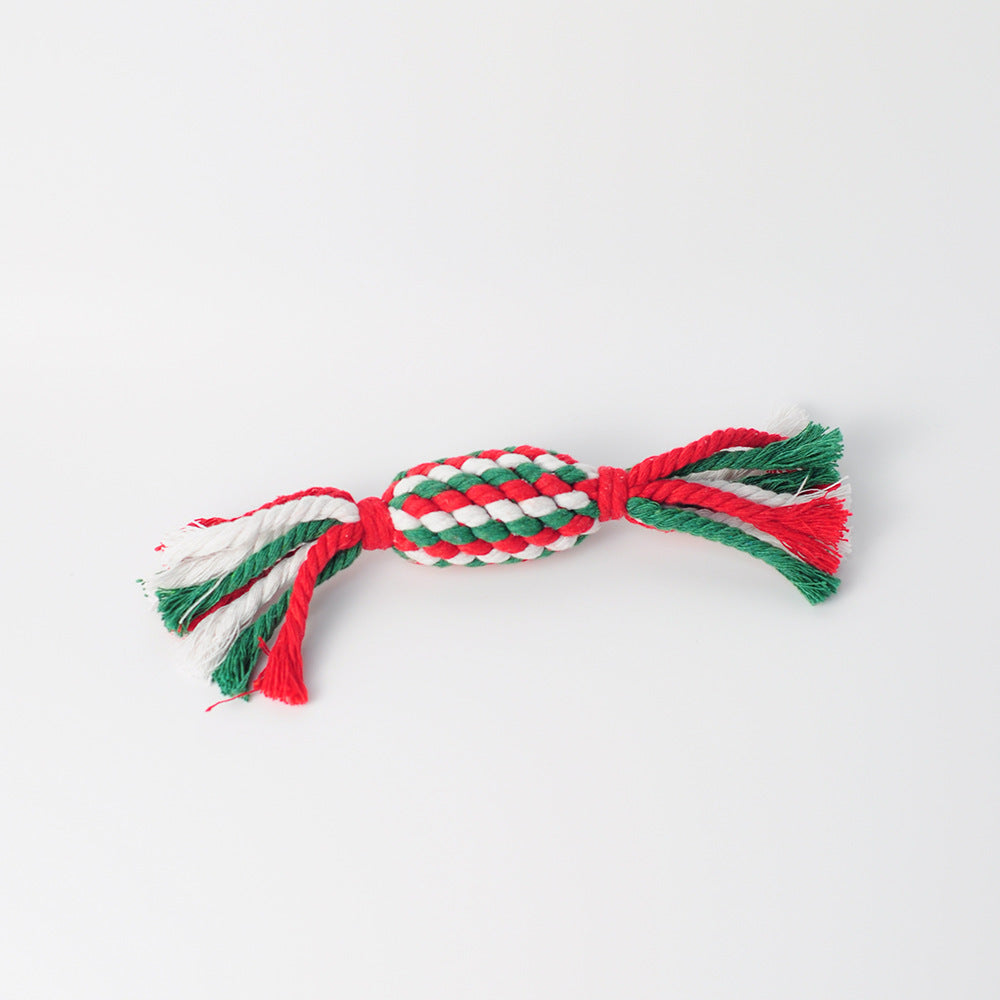 Tooth Cleaning Dog Toy Cotton Thread Christmas Tree Gift Doll 64cd5060 145e 4e91 a9cd 13310651bb17