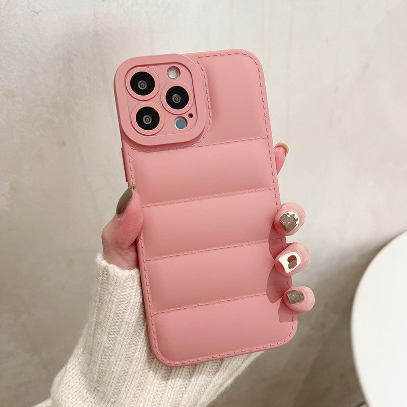 Fashion Solid Color Down Jacket Phone Case 64f5d254 935c 4585 abae bf2e2a50903a