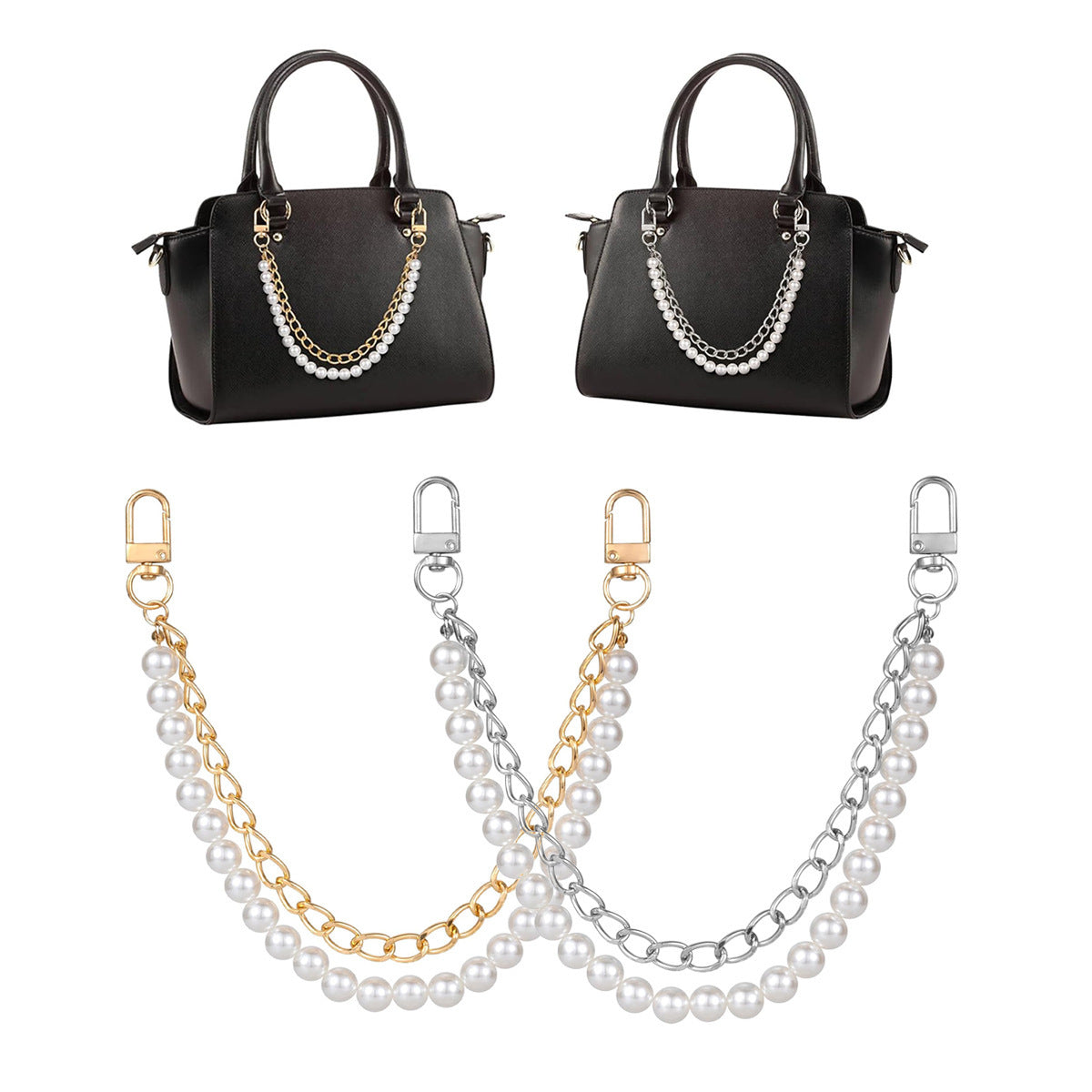 Anti-lost Mobile Phone Lanyard Water Cup Portable Pearl Double Chain Bag Decorative Chain 650965f6 642f 4e8b ab55 77184f42b2e