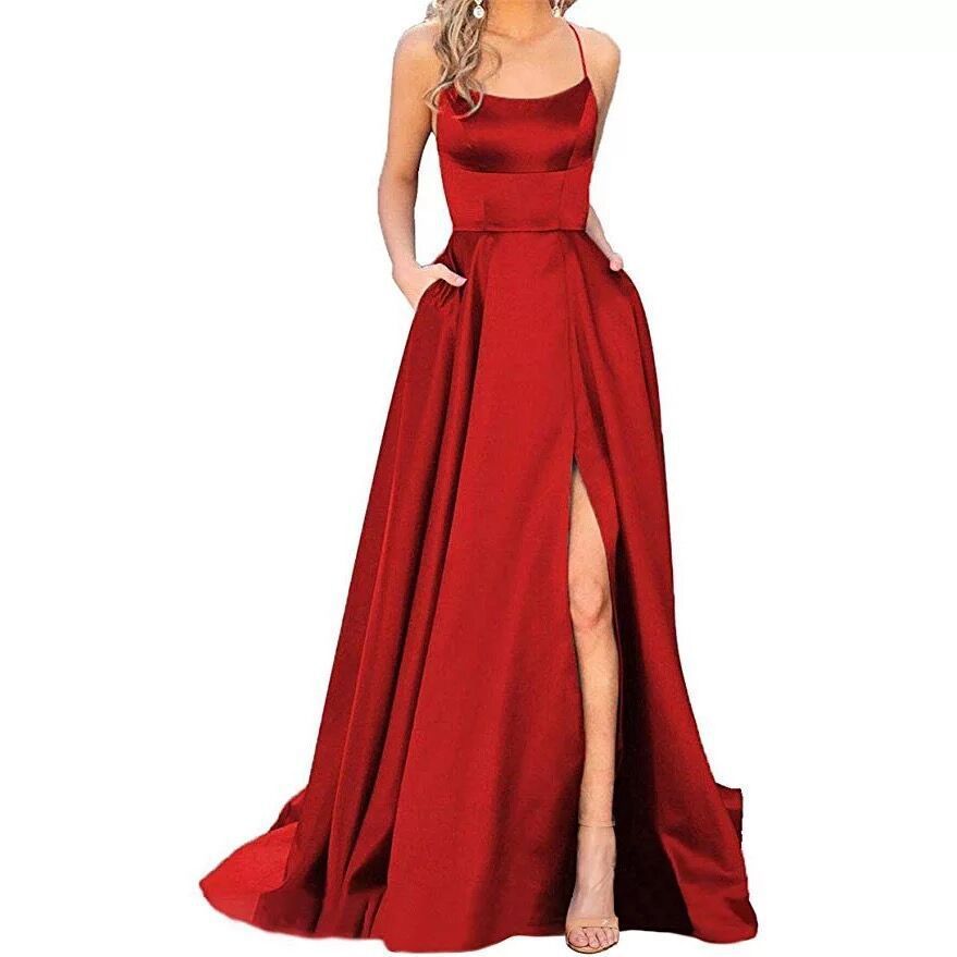 Solid Color Long Slimming And Shoulder Hollow Girlfriends Fashion Bridesmaid Party Dress 6529b6b0 41d3 4c80 84b9 01db84f80a7f