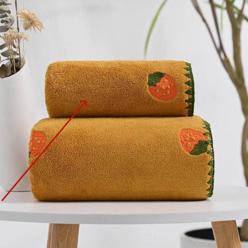 Pineapple Avocado Covers Towels Coral Velvet Soft Absorbent Couple 6531438c 5ee1 4d20 8d27 33daa889cf42