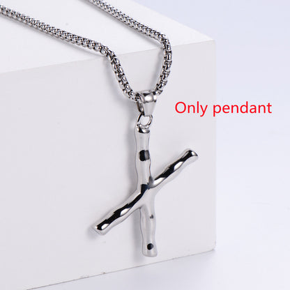 Three-dimensional 26 English Letter Pendant Necklace Fashion Jewelry Titanium Steel Couple Ornament 65420a3d b340 4c7f a84e 2