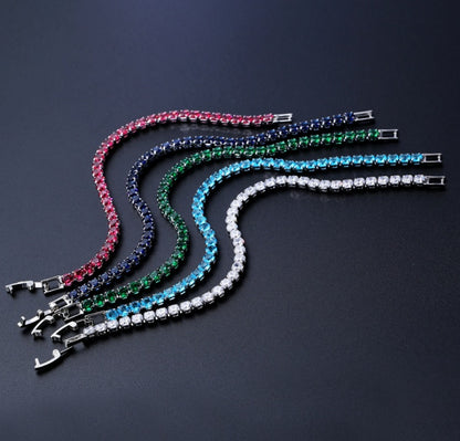 Row drilled zircon bracelet bracelet 655137523593