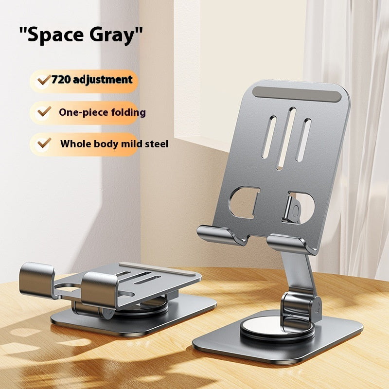 Metal Aluminum Alloy Rotating Mobile Phone Bracket Foldable Desktop - 图片 15