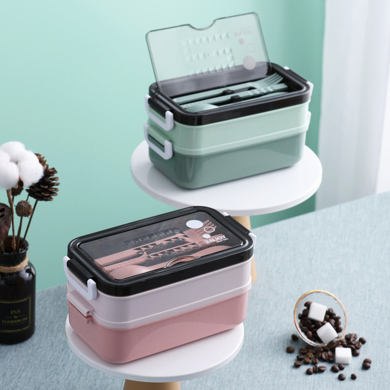304 Stainless steel double-layer lunch box - HD Wireless Product #2