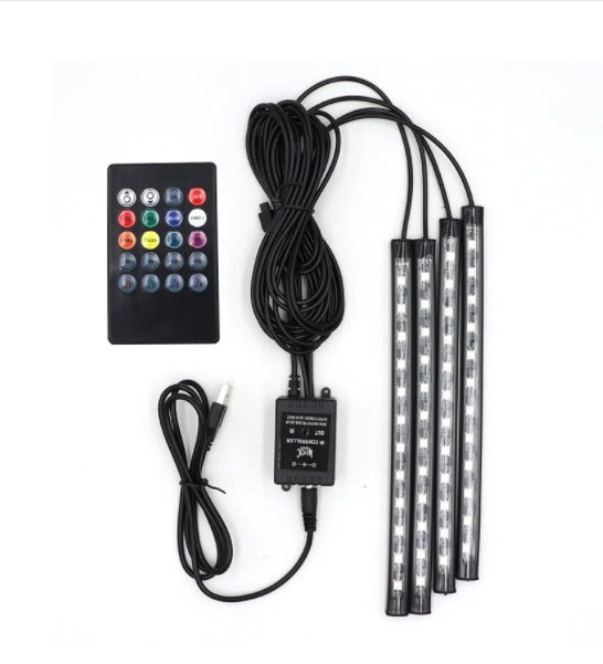 Automotive atmosphere One to four lights Remote 4x9 LED atmosphere lamp Indoor foot lamp 656282884334