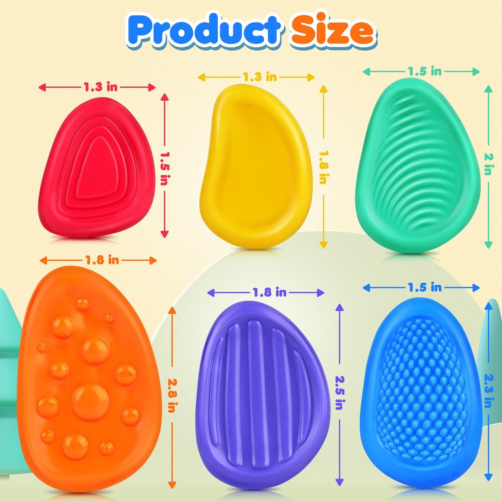Children's Sensory Stone Texture Soft Worry Stone Children Decompression Toy 656749a7 f653 49ee 9dcd 3c2061cce44c