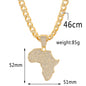 Africa Map Cuba Chain Diamond Personality Fashion Pendant Necklace 657a1738 8d19 467c aec3 42ca9afcedda
