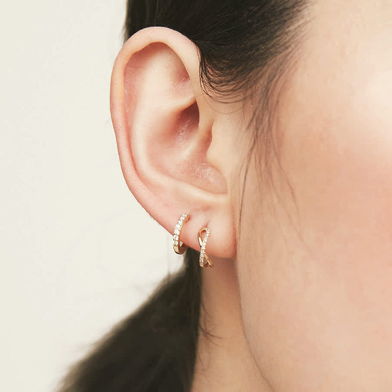 Women's Sterling Silver Needle Fashion Bowknot Stud Earrings 658ff835 cdc9 4dfe 882a aec72b3bcc57