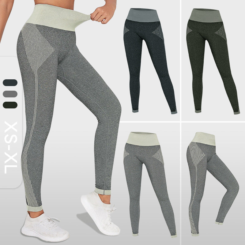 High Waist Color Stitching Fitness Pants For Women 65a99c61 81c0 48d4 bb3e 6078c487a173