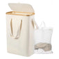 Oxford Cloth Dirty Clothes Folding Dirty Clothes Basket Dustproof With Cover Storage Basket