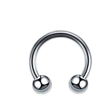 Titanium Steel Double-sided Ball Ear Bone Stud Dumbbell Earrings 65acc83c 723a 4376 acfa 0f65e43419ef