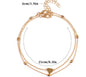Double-layered anklet Retro beach ball chain heart-shaped anklet 65cf0b3d b5ab 4e5c 9b08 d82ab8918302