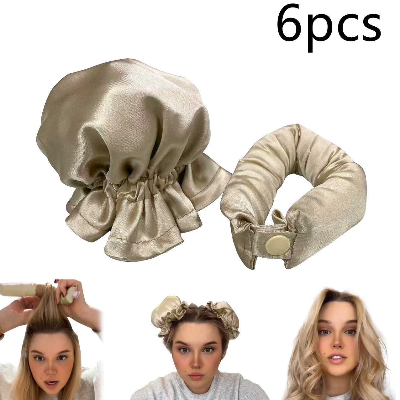 New Heatless Curl Stick With Cloth Cover Cute Ball Head Hair Curler Headband Hair Rollers Wave Form Curling Rod Hair Style To