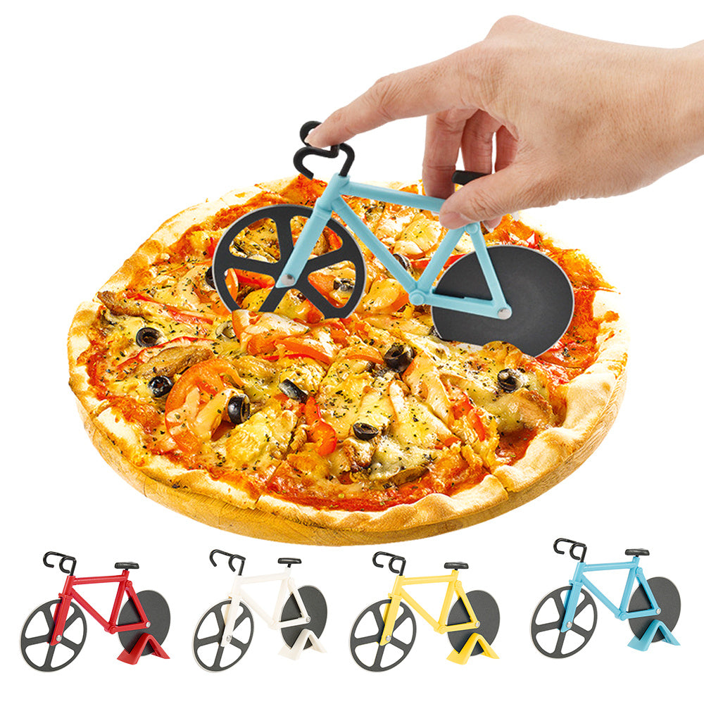 Pizza Cutter Stainless Steel Bicycle Shape Wheel Bike Roller Pizza Chopper Slicer Pizza Cutting Knife Kitchen Tools 65df3160 
