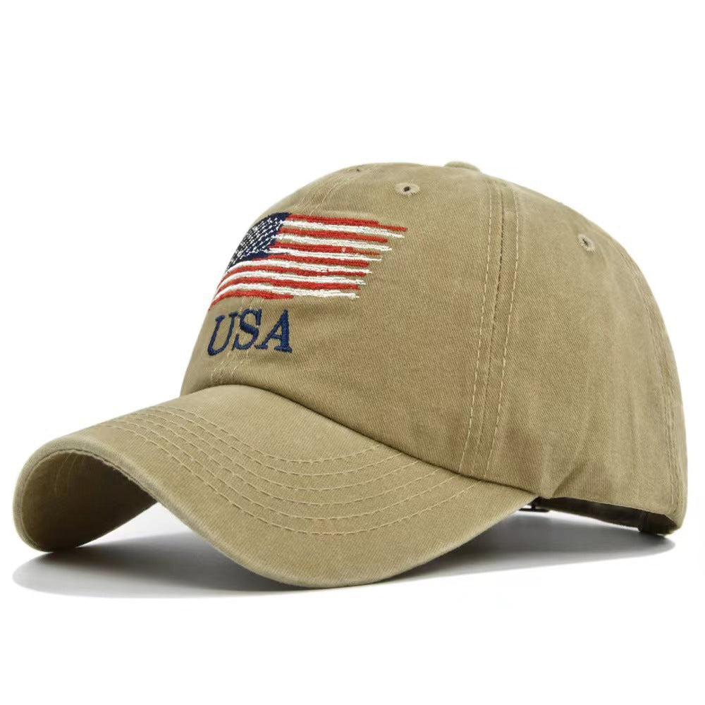 Washed Distressed Letters Baseball Peaked Cap 65f02de8 a33d 40cd 8e2d 822fb6f82ec7