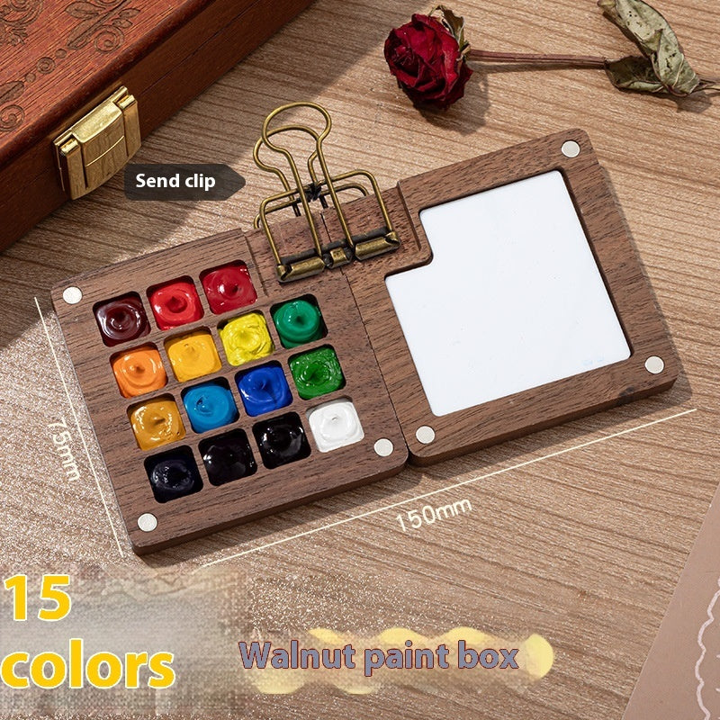 Mini Watercolor Color Box Acrylic Box Portable Portable Journal Book Sketch Travel Painting Picture Book 65f0d124 520e 45f2 a